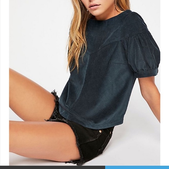 Free People Tops - Free People Corduroy Top Button Back Sz M NWT